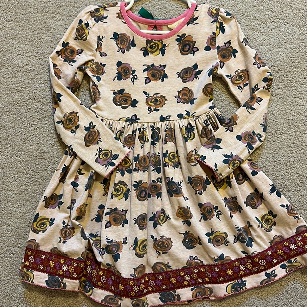 Long sleeved floral Matilda Jane dress size 4